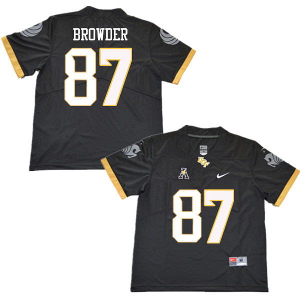 Men #87 Charlie Browder UCF Knights College Football Jerseys Sale-Black - Click Image to Close